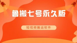 鲁搬7号永久免费版 支持内录 一键草稿替换 短视频搬运软件抖音快手通用